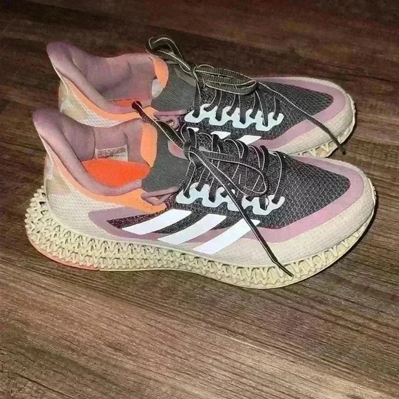 Women’s Adidas  4DFWD 2 Grey Beam Orange GX9269 womens size 7.5 - Picture 1 of 6